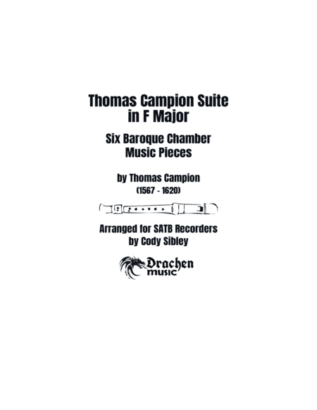 Thomas Campion Suite in F Major image number null