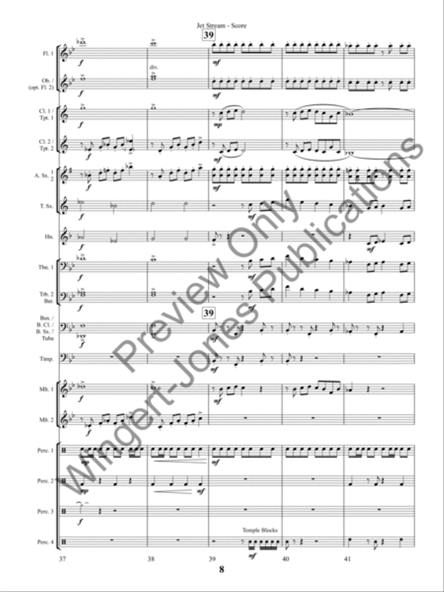 Jet Stream (Score) Concert Band scores gallery preview page 11