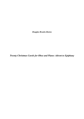 Book cover for Twenty Christmas Carols for Oboe and Piano: Advent to Epiphany