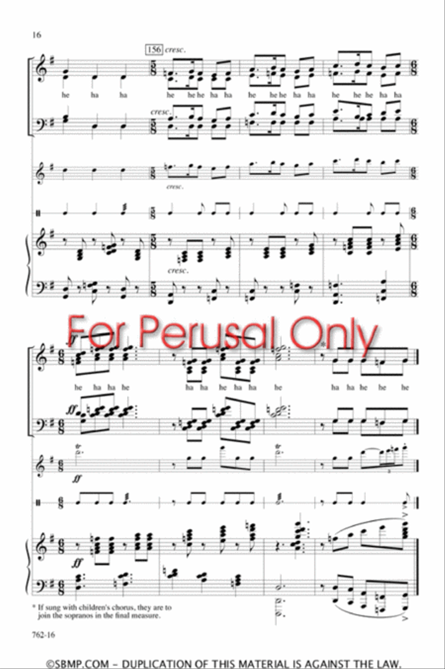 Laughing Song - SATB Octavo 4-Part scores gallery preview page 15