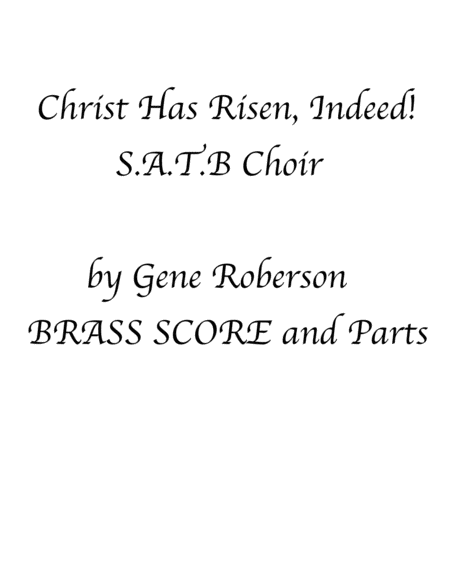 Christ Is Risen Indeed BRASS with SATB
