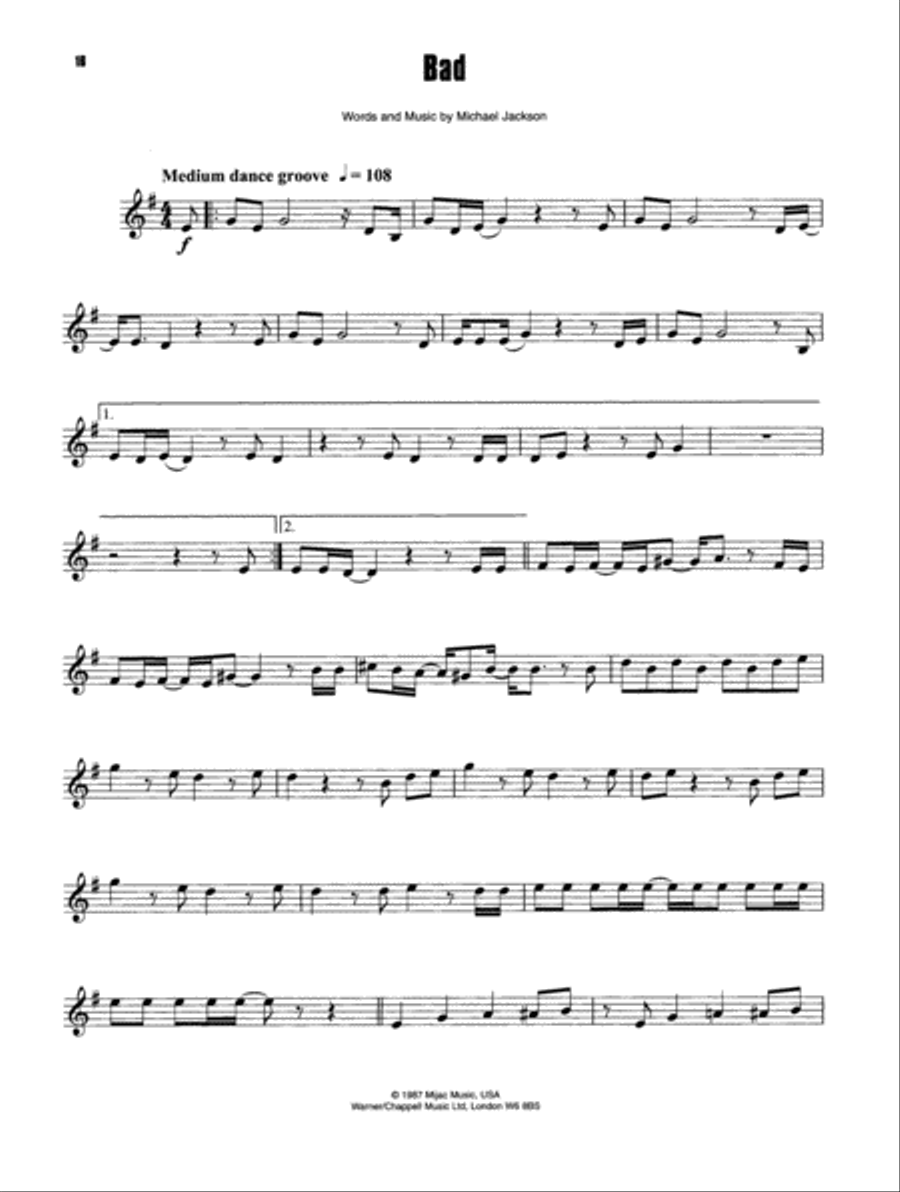 Big Pop Instrumental Solos for Clarinet Clarinet scores gallery preview page 4