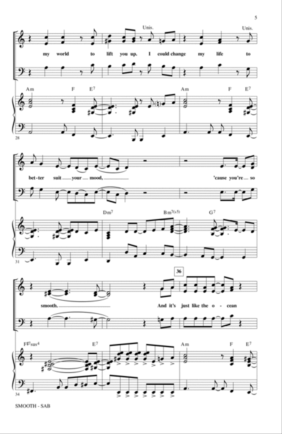 Smooth (arr. Mac Huff) Smooth (arr. Mac Huff) 3-Part scores gallery preview page 4