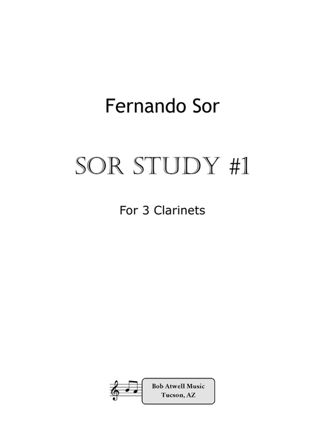 Sor Study #1 arranged for clarinet trio image number null