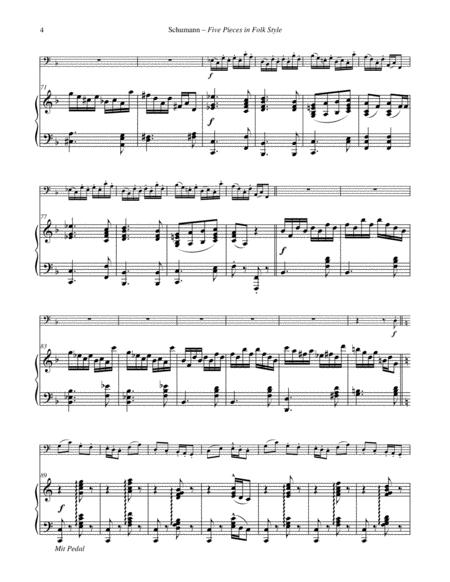 Five Pieces in Folk Style, Opus 102 for solo Tuba or Bass Trombone and Piano