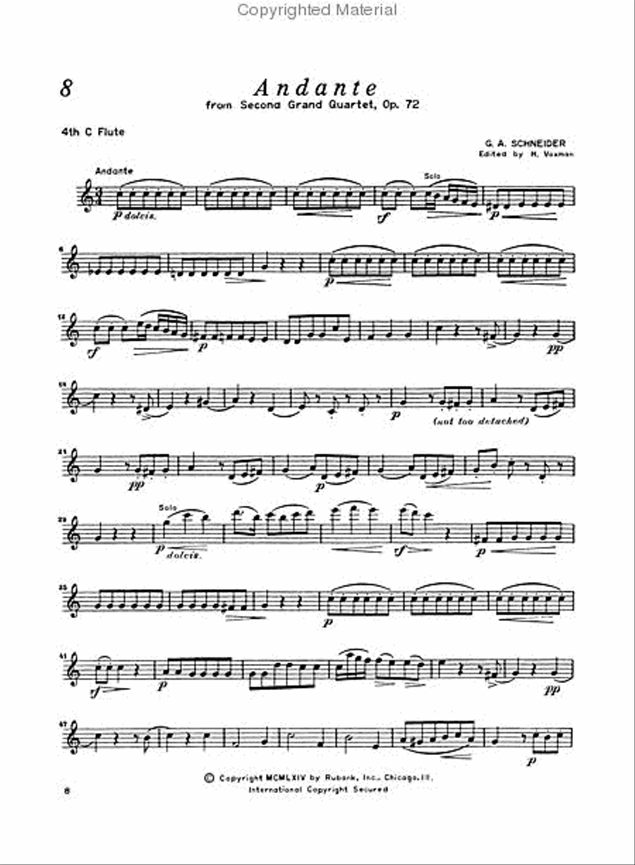 Quartet Repertoire for Flute Flute Quartet scores gallery preview page 3