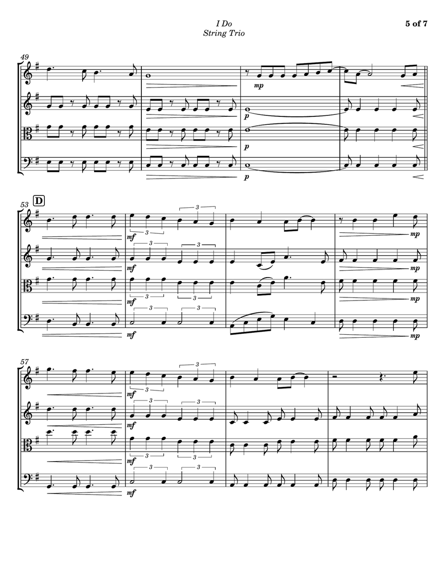 I Do I Do String Trio scores gallery preview page 5