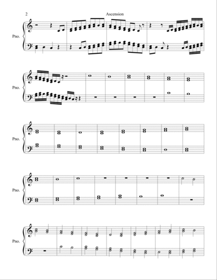 Ascension Ascension Piano Solo scores gallery preview page 2