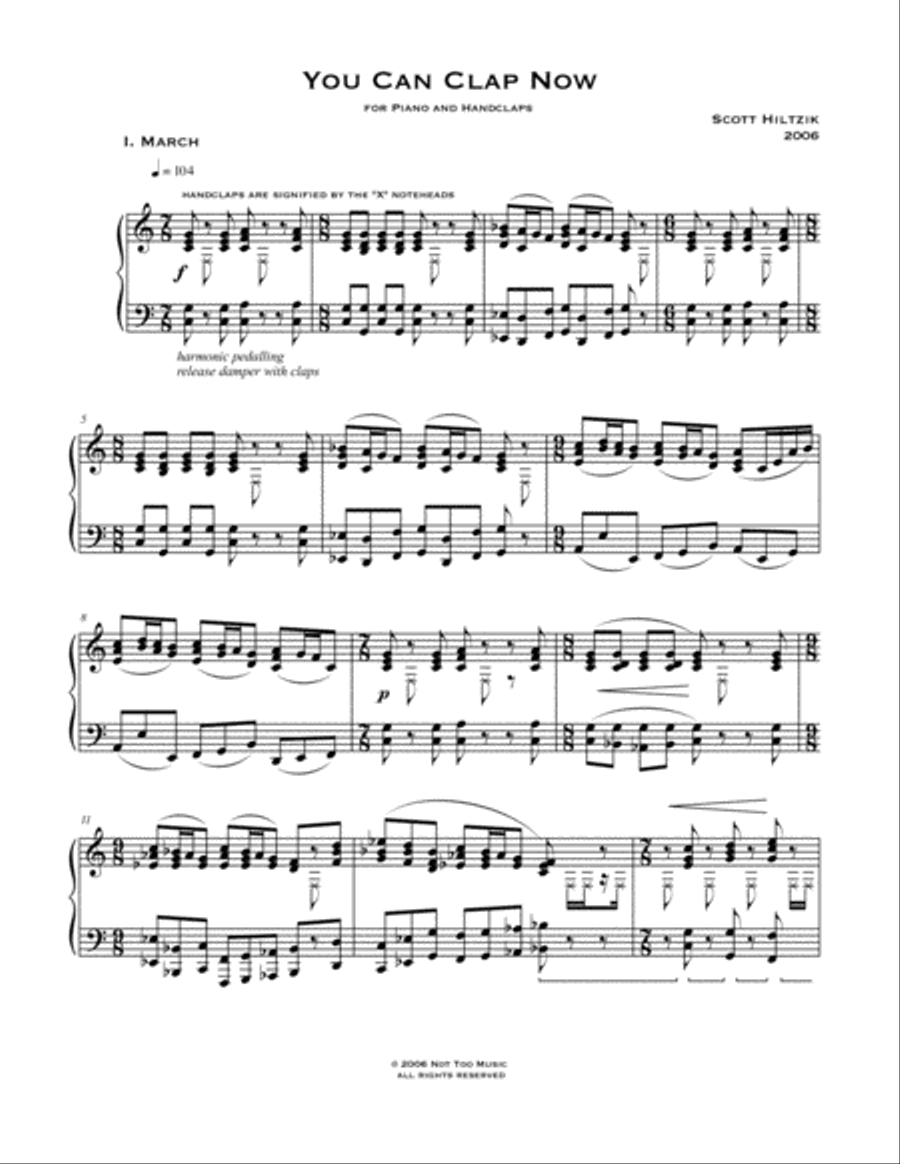 You Can Clap Now Piano Solo scores gallery preview page 2