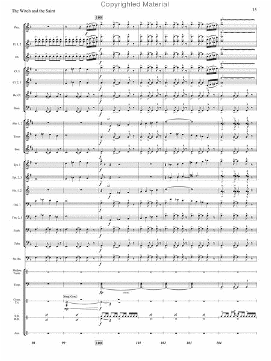 The Witch and The Saint Concert Band scores gallery preview page 14