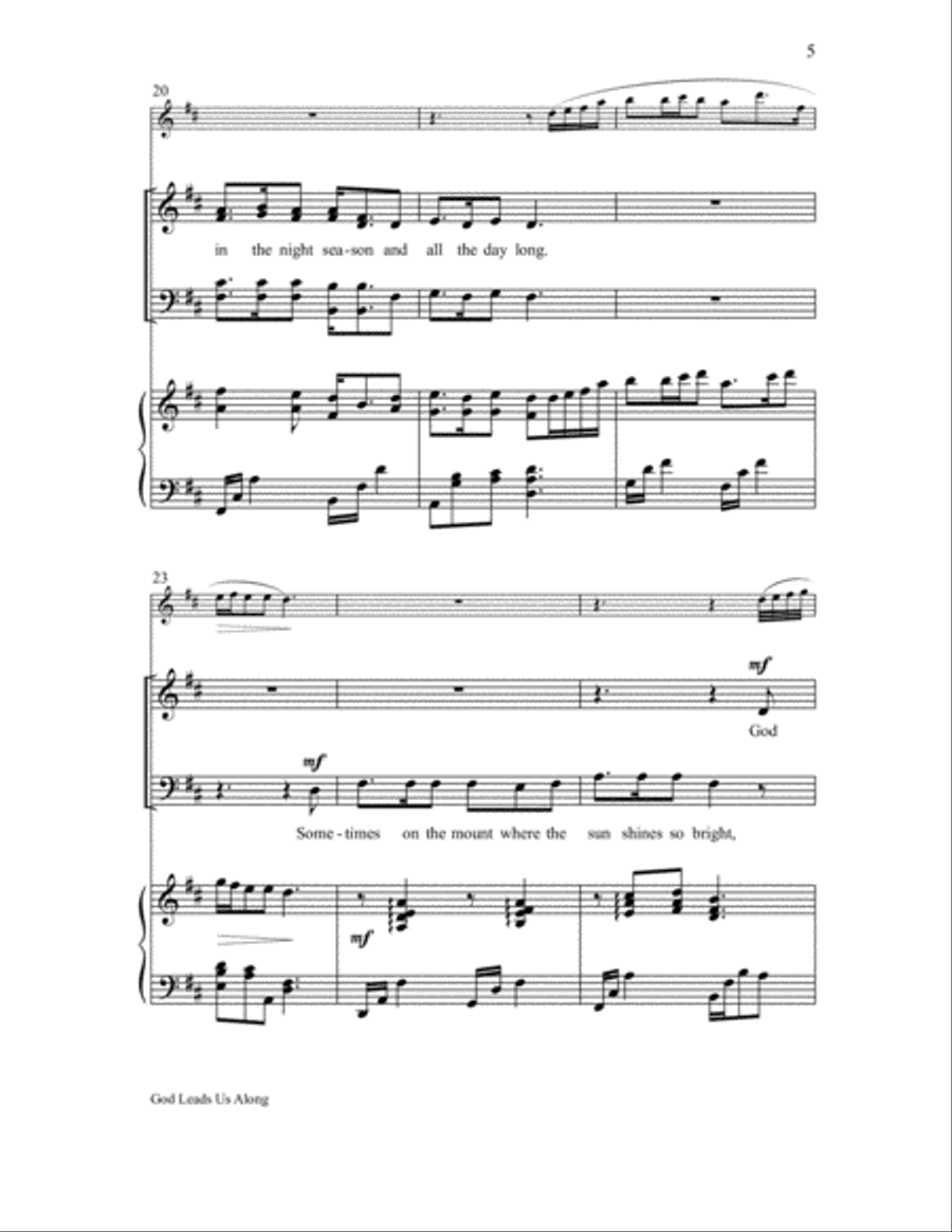 God Leads Us Along God Leads Us Along 4-Part scores gallery preview page 5