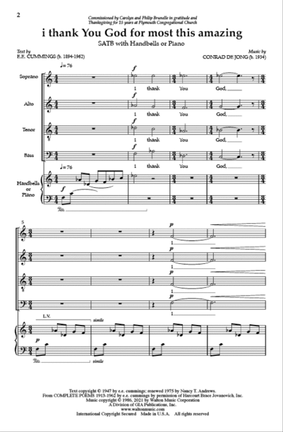 i thank You God for most this amazing 4-Part scores gallery preview page 2