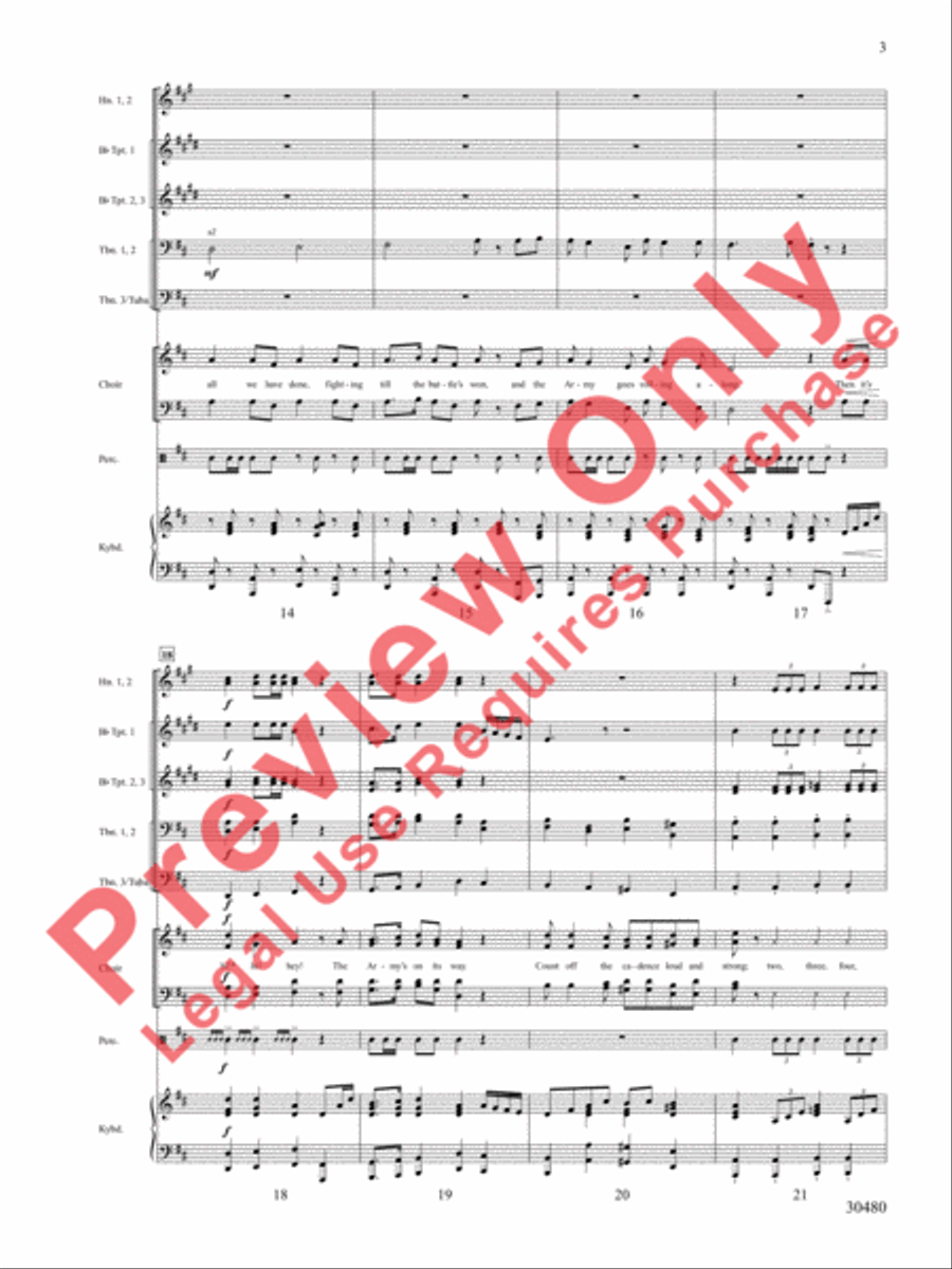A Tribute to the Armed Services (A Medley) Choir scores gallery preview page 4