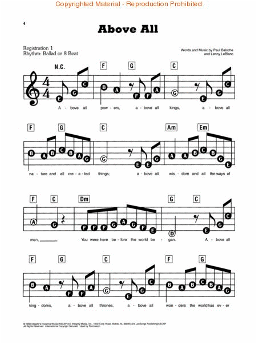 The Best Praise & Worship Songs Ever Electronic Keyboard scores gallery preview page 2