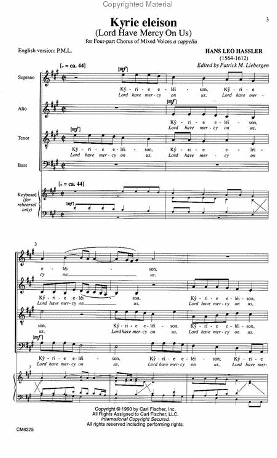 Kyrie Eleison 4-Part scores gallery preview page 2