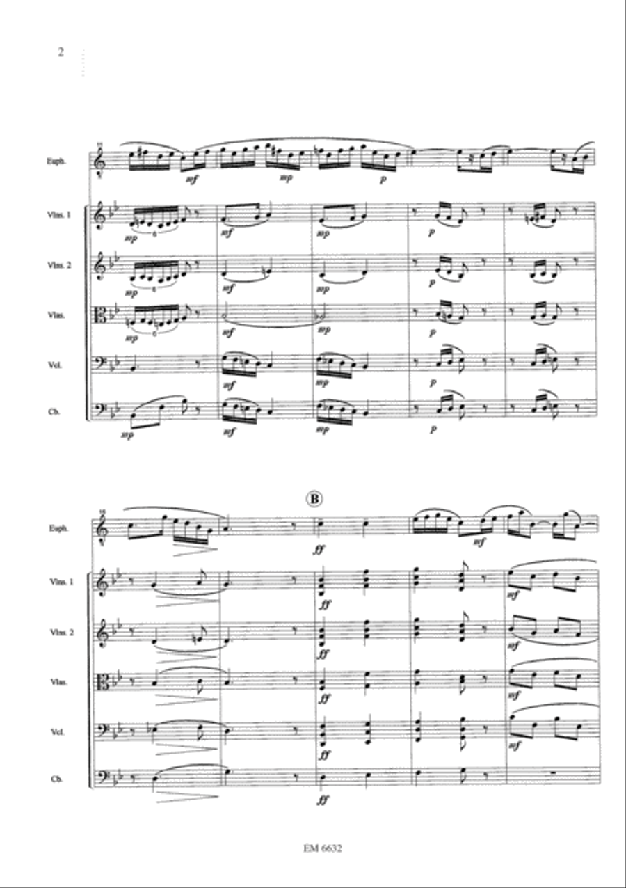 Promenade for Solo Euphonium and String Orchestra String Orchestra scores gallery preview page 3