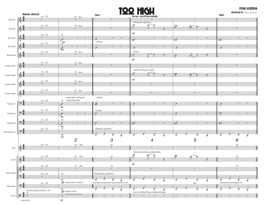 Too High Large Ensemble scores gallery preview page 2