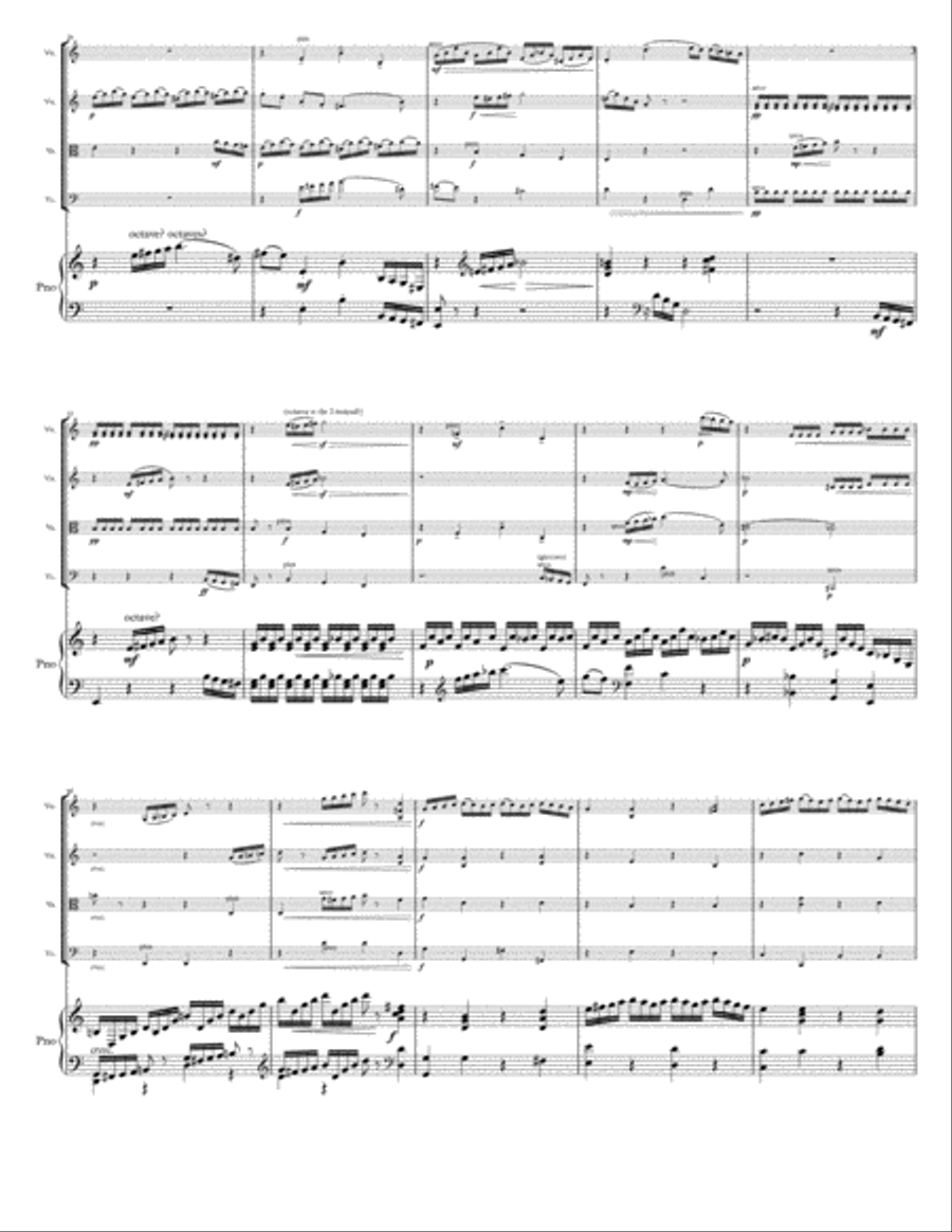 Neo-classical / Classical Piano Quintet, op. 58 Piano Quintet scores gallery preview page 3