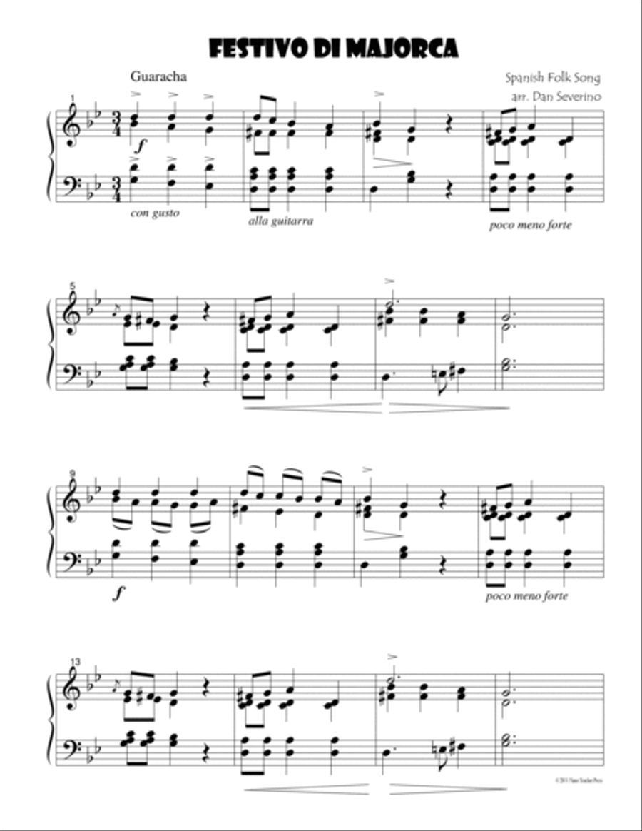 Festivo di Majorca Festivo di Majorca Piano Solo scores gallery preview page 2