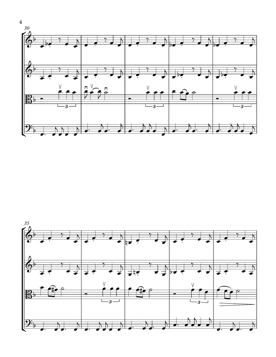 Can't Take My Eyes Off Of You String Quartet scores gallery preview page 4