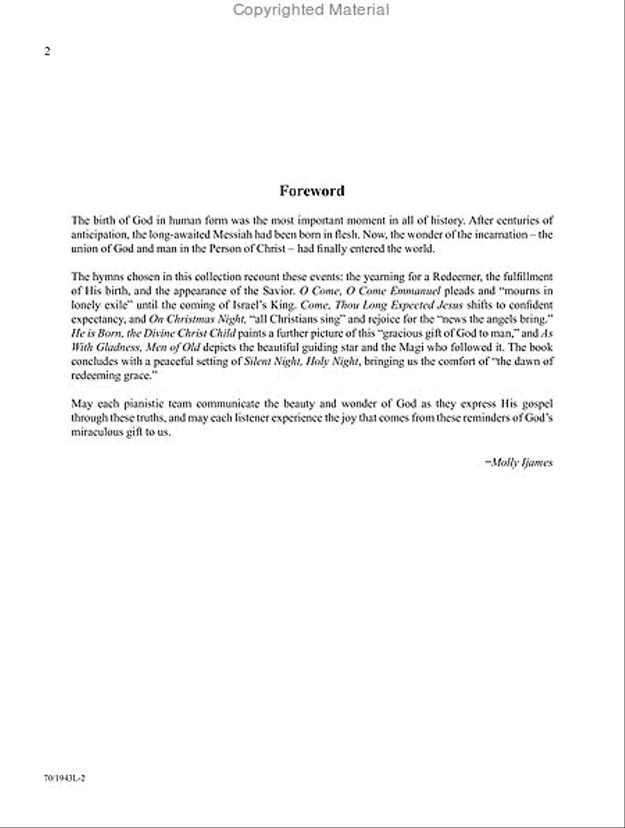 News of Great Joy! News of Great Joy! Piano Duet scores gallery preview page 2