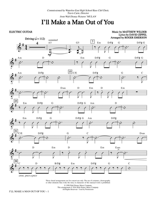 I'll Make a Man out of You (from Mulan) (arr. Roger Emerson) - Guitar