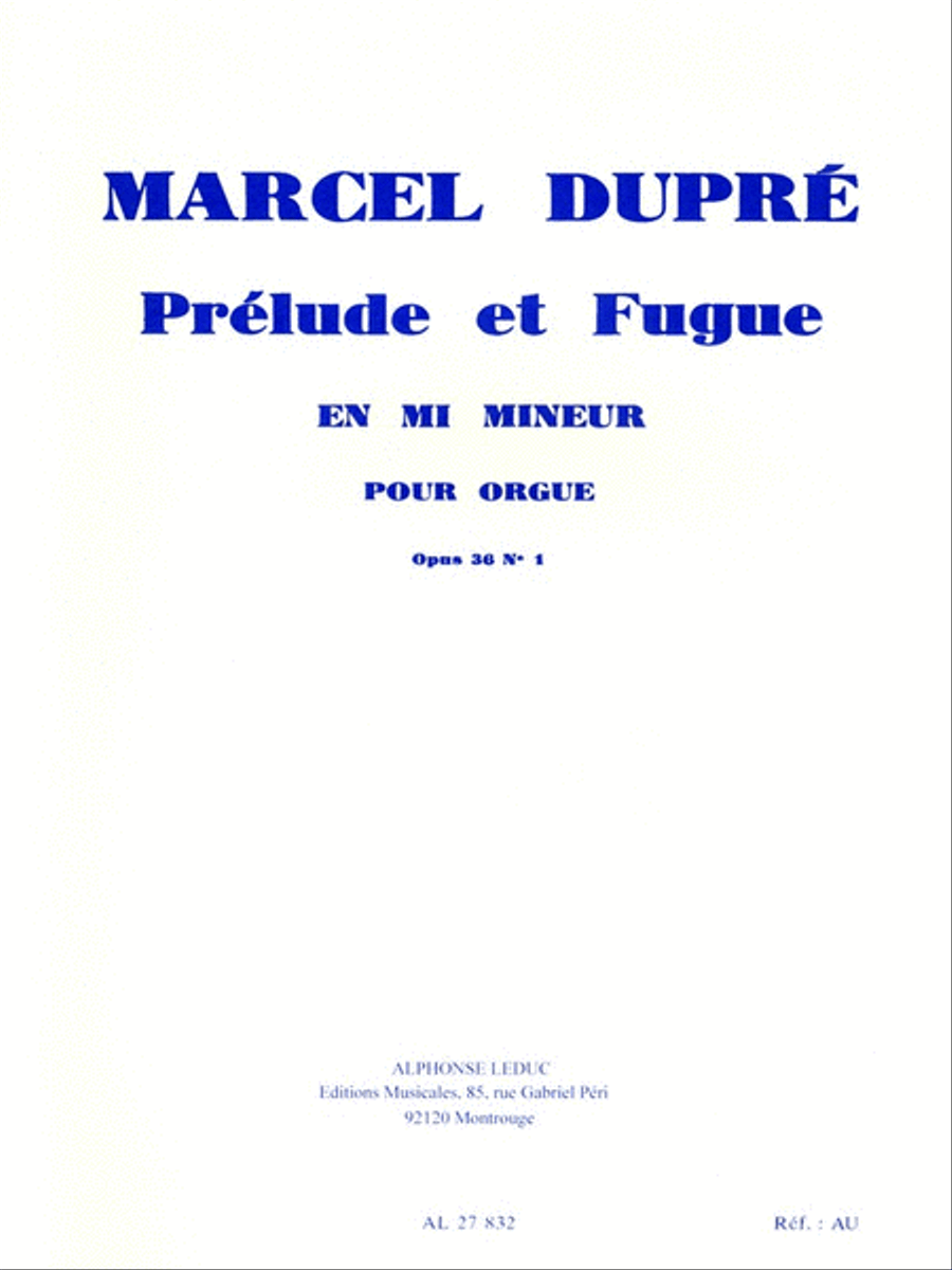 3 Preludes Et Fugues Op.36, No.1 In E Minor (organ) Organ scores gallery preview page 1