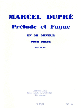 Book cover for 3 Preludes Et Fugues Op.36, No.1 In E Minor (organ)