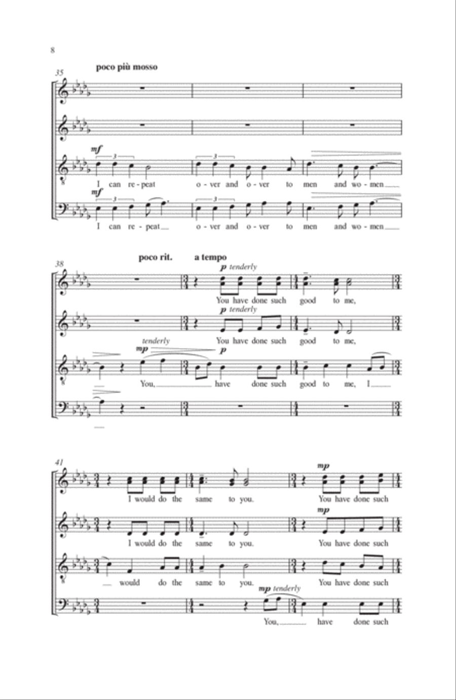 All Seems Beautiful To Me 4-Part scores gallery preview page 5