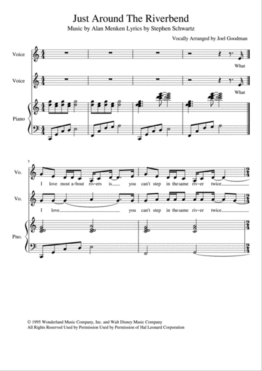 Just Around The Riverbend Vocal Duet scores gallery preview page 1