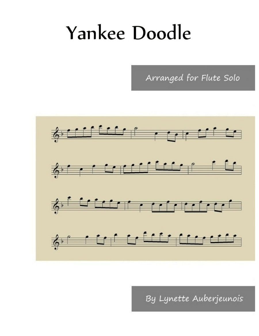 Yankee Doodle - Flute Solo Flute Solo scores gallery preview page 1