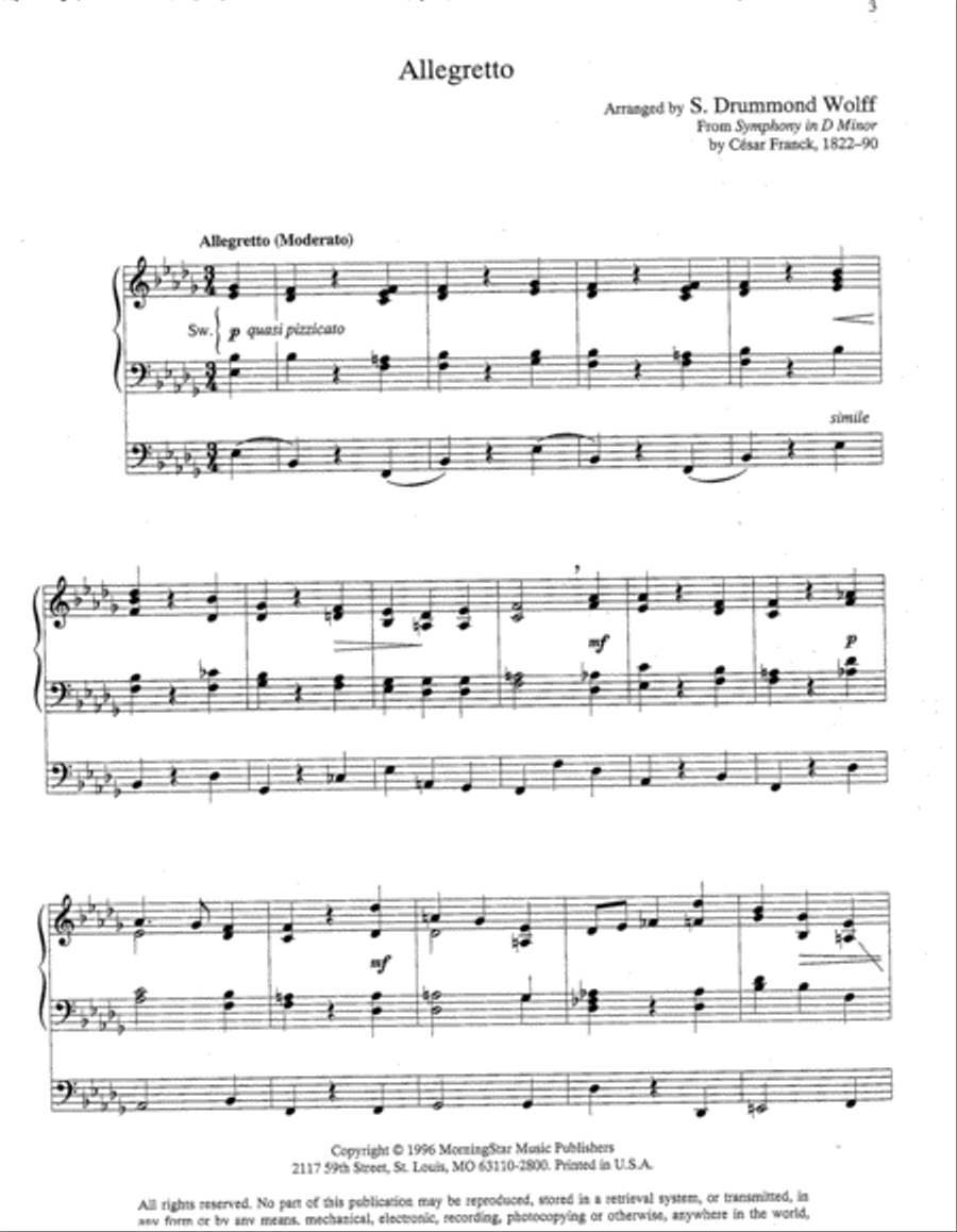 Three Transcriptions Organ scores gallery preview page 2