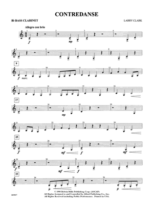 Contredanse: B-flat Bass Clarinet