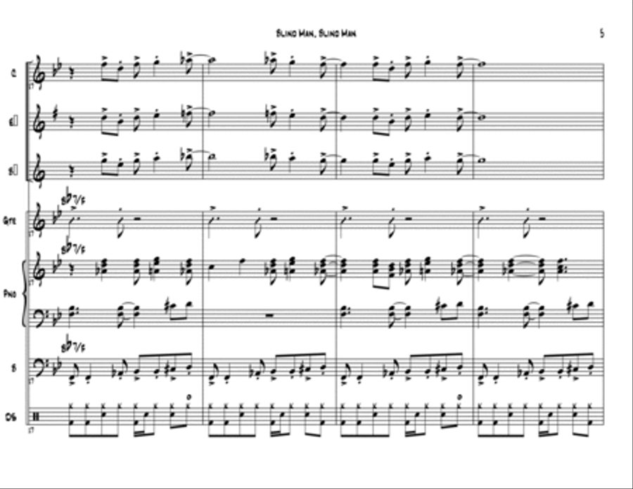Blind Man Blind Man Jazz Ensemble scores gallery preview page 6
