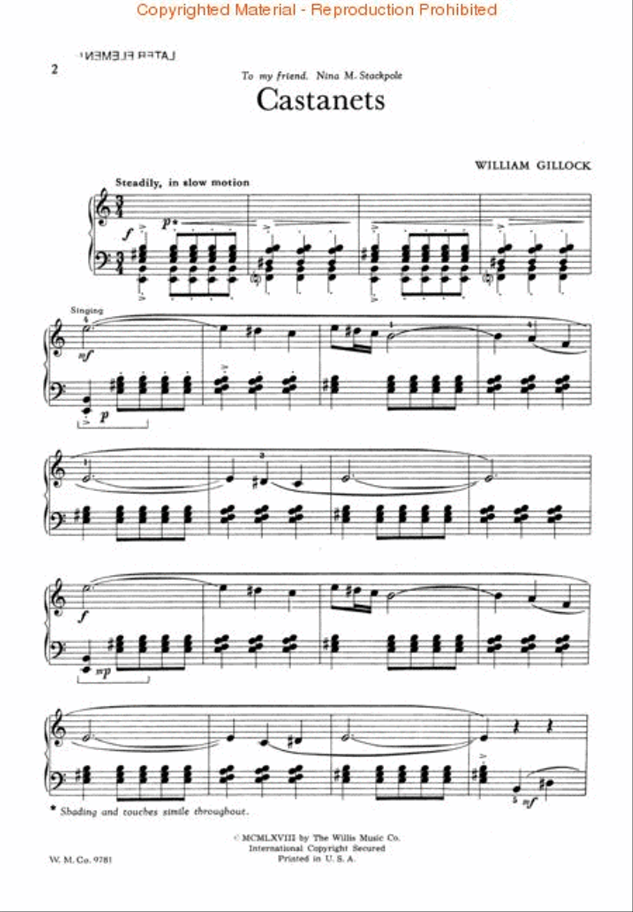 <br>Sheet music extract