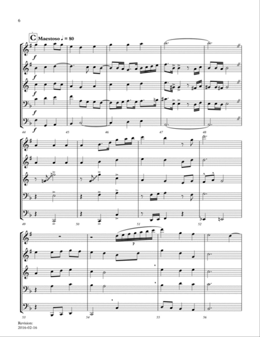 Be Thou My Vision Brass Ensemble scores gallery preview page 6