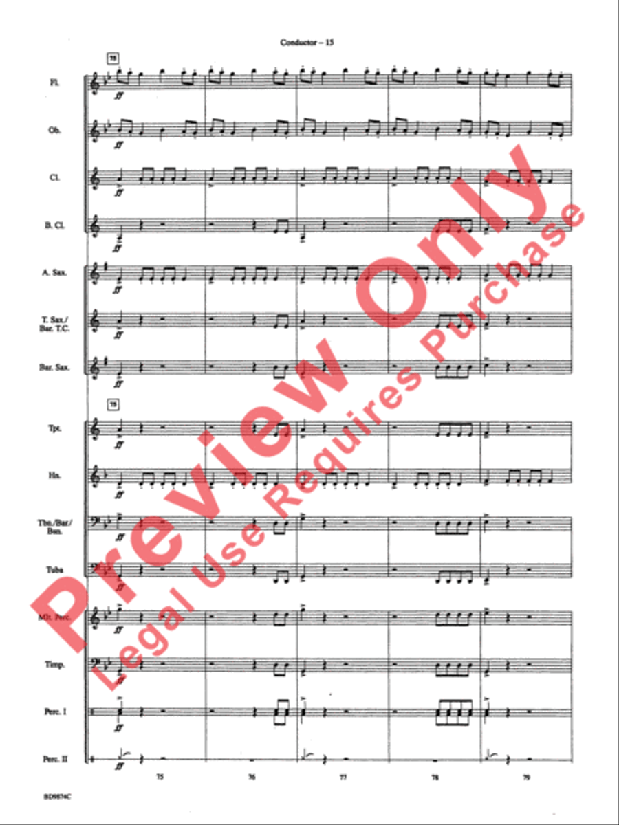 Variant on an Old English Carol Concert Band scores gallery preview page 18