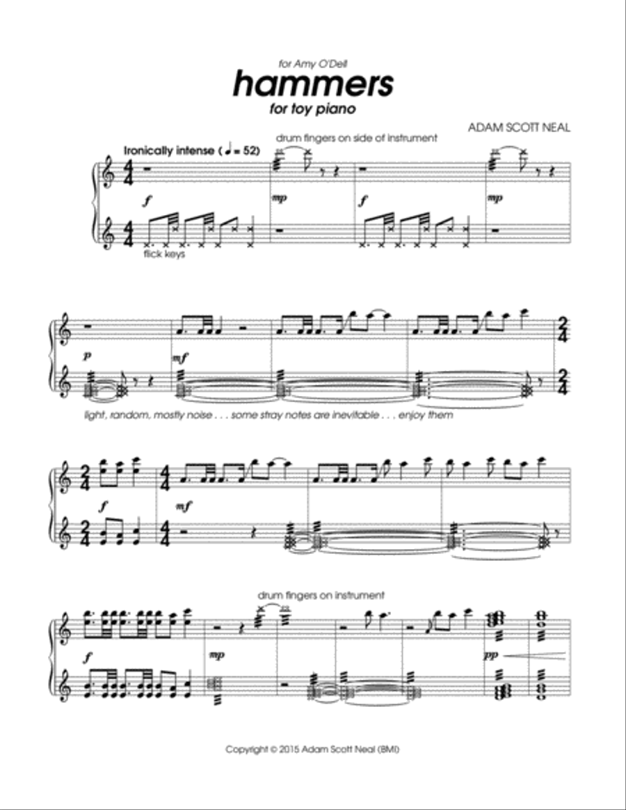 hammers hammers Piano Solo scores gallery preview page 5