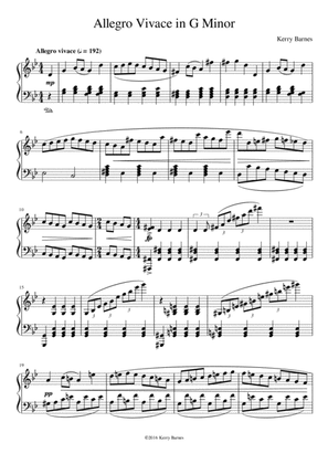 "Allegro Vivace in G minor"