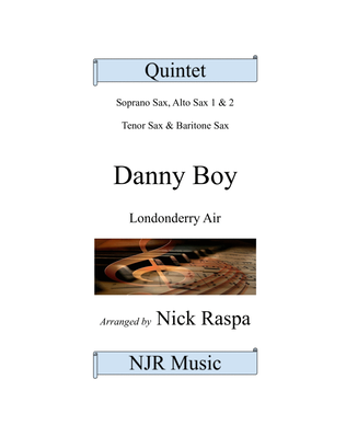 Danny Boy for Saxophone Quintet - SAATB - (Full Set)
