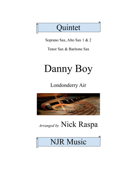 Danny Boy for Saxophone Quintet - SAATB - (Full Set) image number null