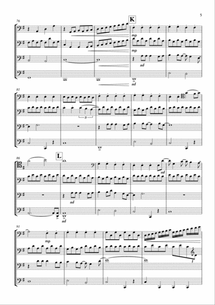 A Million Dreams String Quartet scores gallery preview page 5