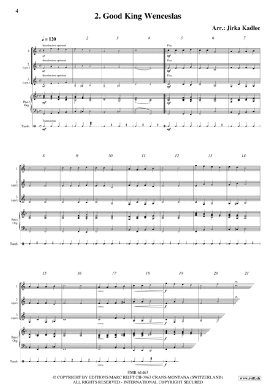 12 Easy Christmas Songs Brass Duet scores gallery preview page 4