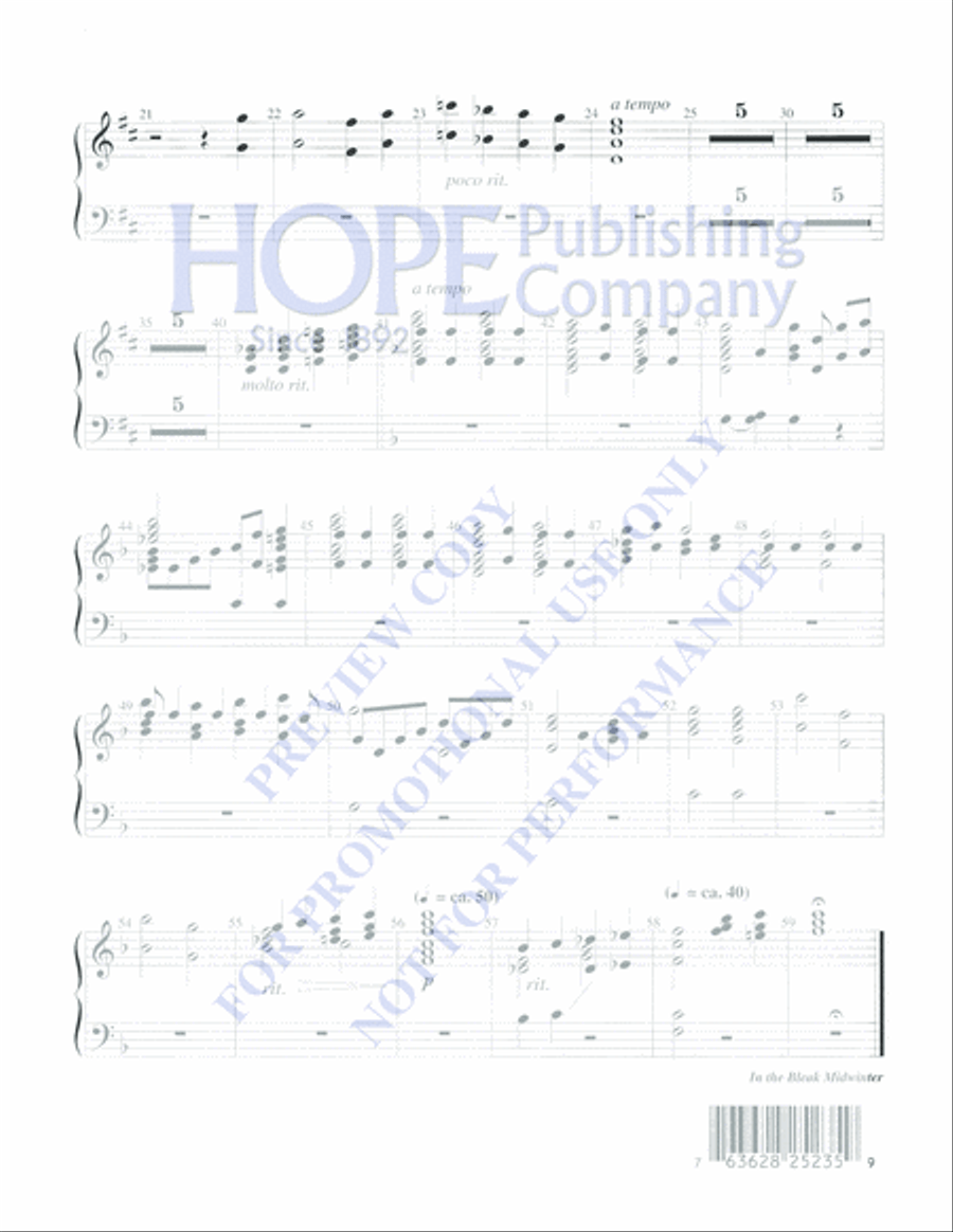 In the Bleak Midwinter Choir scores gallery preview page 2
