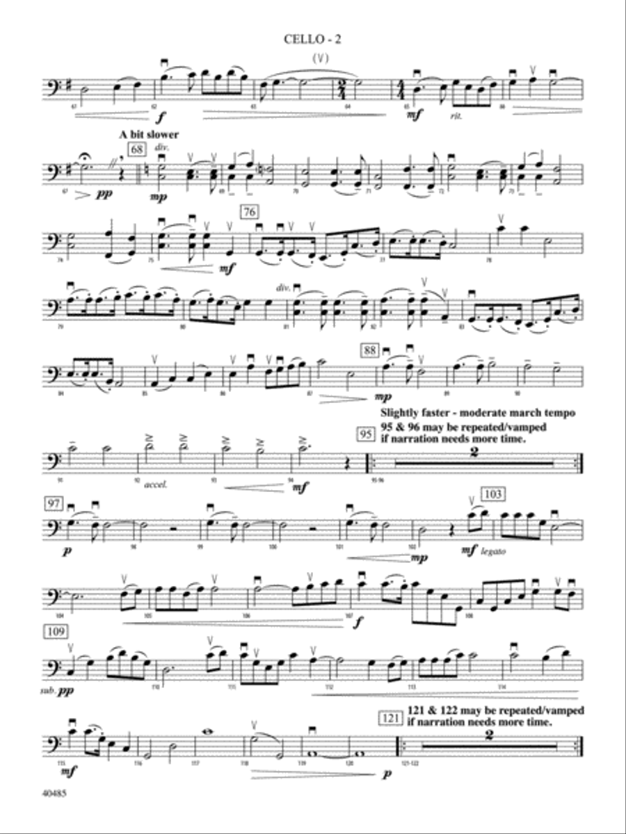 Lincoln at Gettysburg: Cello String Orchestra scores gallery preview page 2