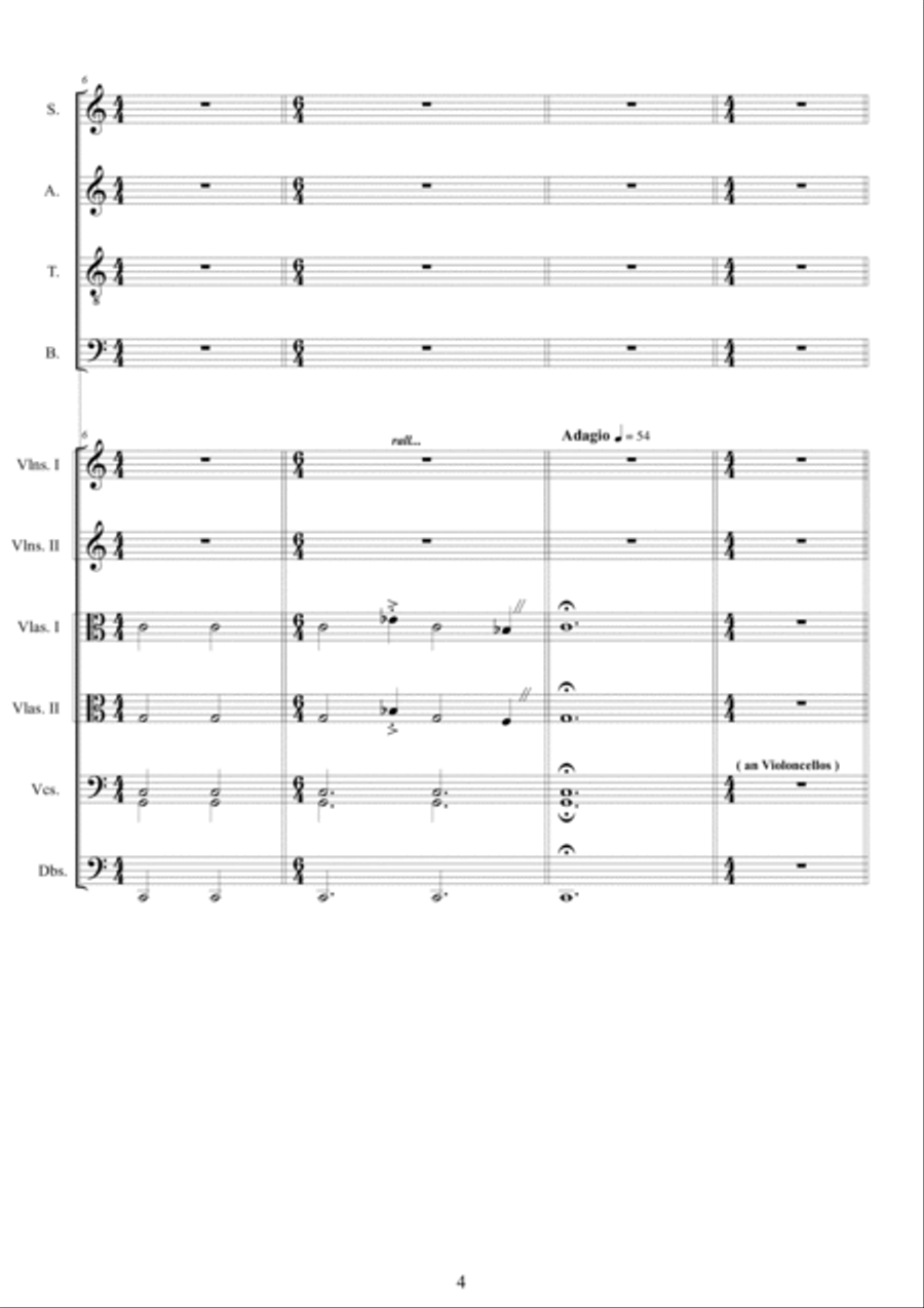 Miserere - psalm51 - Chorus SATB and string orchestra 4-Part scores gallery preview page 4