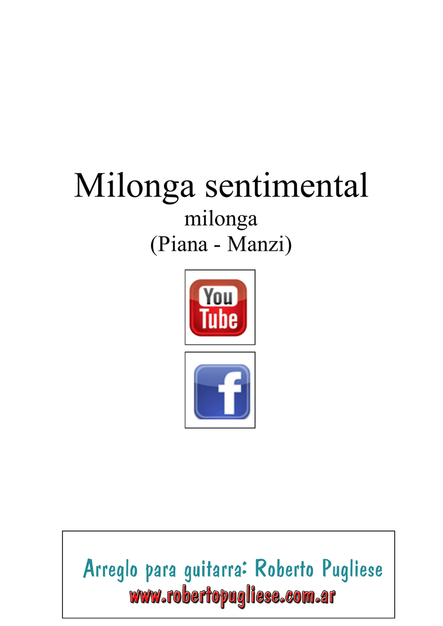Milonga sentimental - Milonga (Piana - Manzi) Classical Guitar scores gallery preview page 2