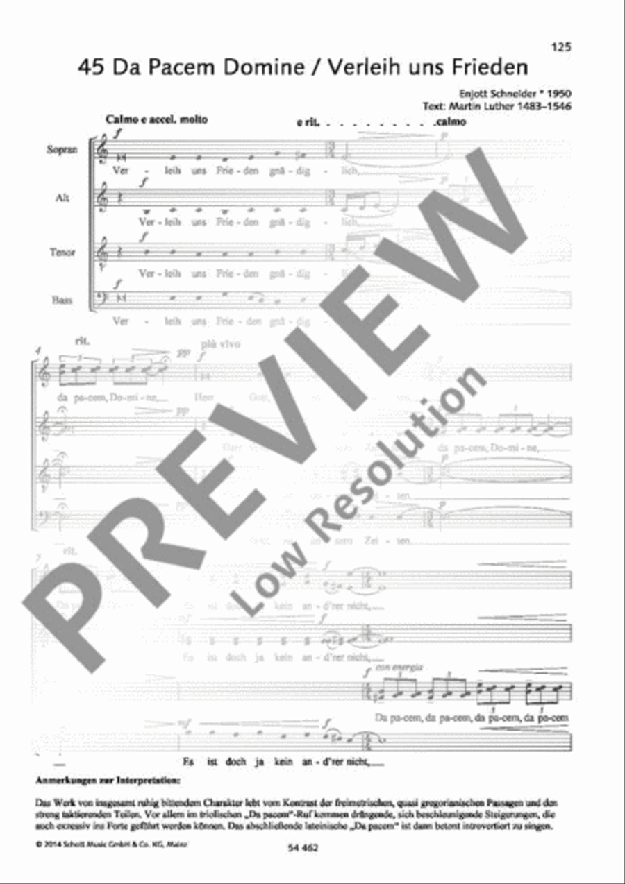 Da pacem, Domine/Verleih uns Frieden 4-Part scores gallery preview page 2