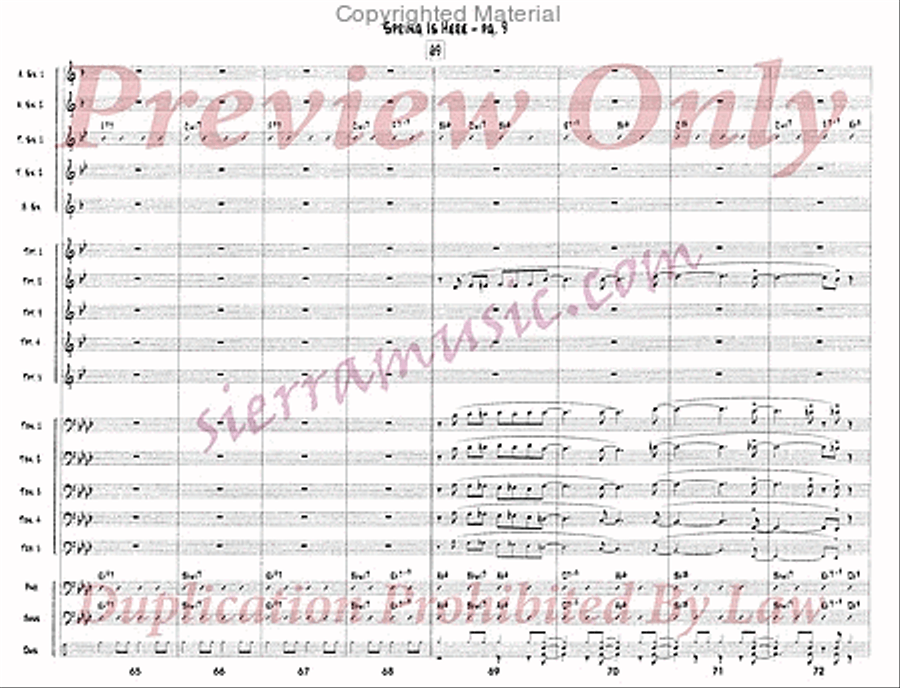 Spring Is Here Jazz Ensemble scores gallery preview page 10