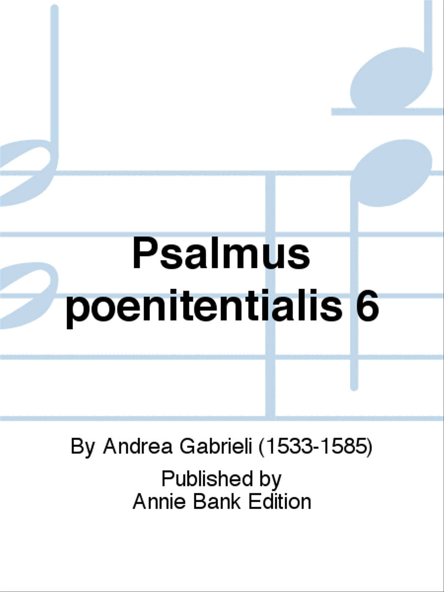 Psalmus poenitentialis 6 Choir scores gallery preview page 1